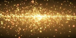 许多闪闪发光的漩涡粒子飞在太空中，渲染节日和节日的3d背景，电脑生成