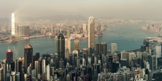 T/L WS HA PAN鸟瞰图维多利亚港/香港