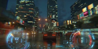 3d假视频游戏。赛车模拟。夜晚的城市。灯雨后。第2部分。住房和城市发展部