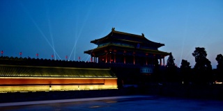 中国北京紫禁城的夜景非常美丽