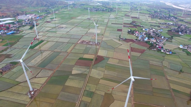 aerial photography of wind farm landscape in xichang sichuan china