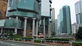 香港商业区。桥。办公大楼。视频素材模板下载