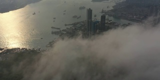 鲤鱼门鸟瞰香港维多利亚港