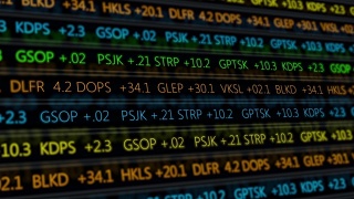 未来的数字股票交易所号码流动在计算机V1视频素材模板下载