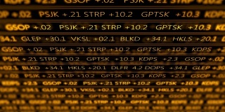 未来的数字股票交易所号码流动在计算机V1 -橙色1