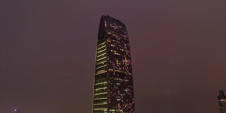 夜光深圳市著名建筑顶层航拍4k中国全景