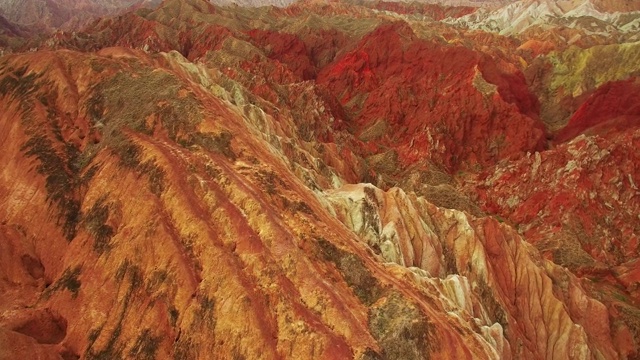 中国张掖丹霞国家地质公园鸟瞰图