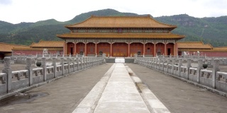 图为中国古代紫禁城的空寺庙。