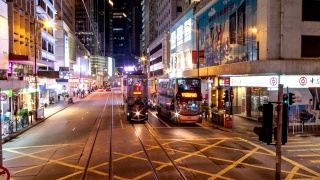 夜晚的时间从香港流逝视频素材模板下载
