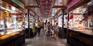 白天时间三亚市著名旅游市场街道步行4k海南岛中国