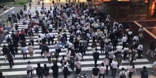 日本大阪的日本行人。