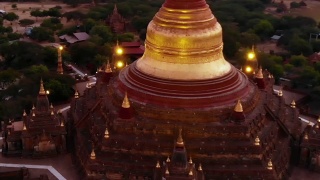 Dhammayangyi寺庙鸟瞰图，蒲甘，缅甸视频素材模板下载