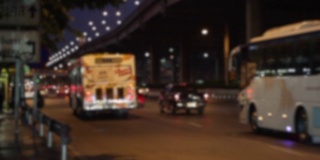 泰国交通巴士和汽车在城市模糊模式