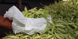 公开市场-陈列的糖荚豌豆