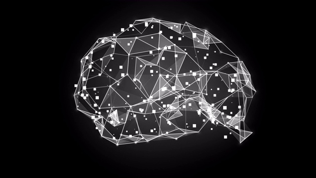 人工智能脑黑背景可循环技术视频