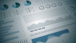 统计信息图表，金融市场数据，分析和报告，数字和图表。视频素材模板下载