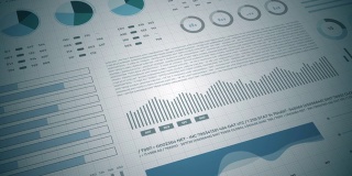 统计信息图表，金融市场数据，分析和报告，数字和图表。
