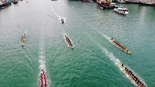 香港赛龙舟视频素材模板下载