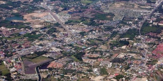 泰国一个小镇的鸟瞰图