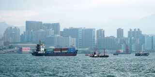 香港货柜船的跟踪照片