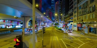 由有轨电车提供香港中区的超时空影像