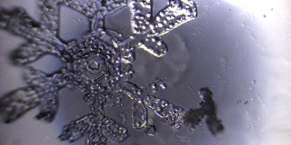 在显微镜下，水从固态变成液态