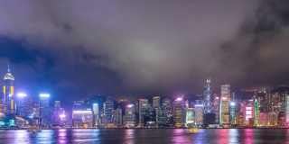 在香港维多利亚湾举行的“激光与灯光展”短片