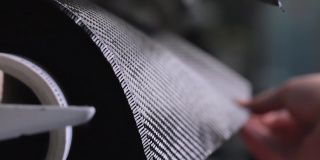 展开原碳纤维纺织品