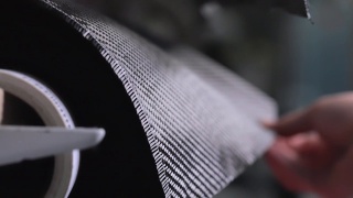 展开原碳纤维纺织品视频素材模板下载