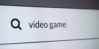 在网上搜索“视频游戏”这个词