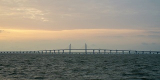 珠港珠澳大桥的日出