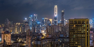 T/L MS HA ZI Shenzhen CBD skyline at night/中国深圳