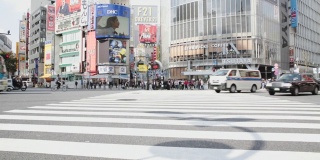 东京涉谷路口的交通状况