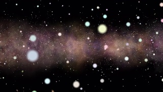 宇宙星系恒星缩小。特殊的云尘在星系空间中爆炸并飞溅。视频素材模板下载