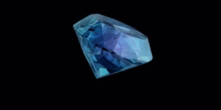 3D渲染闪亮的蓝色钻石