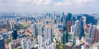 超延时4k视频的新加坡城市天际线。
