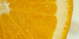 新鲜橙子切片水果旋转