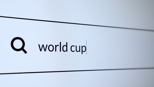在网上搜索“世界杯”这个词