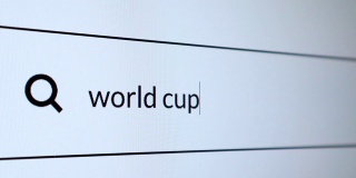 在网上搜索“世界杯”这个词