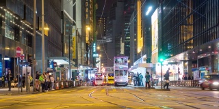 香港中环市区的有轨电车