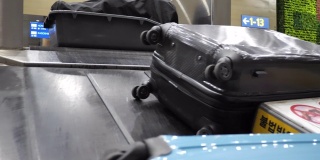 机场行李的慢动作录像