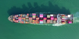 集装箱船货船大型海运集装箱船，产品出口世界各地
