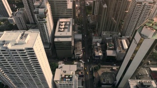 4k空中曼谷市中心城市视图，飞越曼谷，泰国。视频素材模板下载