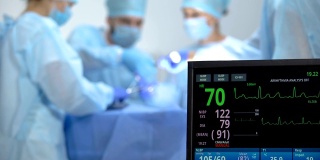 记录医院手术、手术期间心率活动的心电监护仪