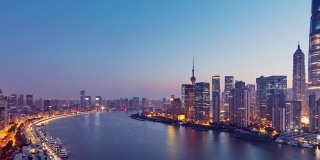 4K:从黎明到日出的上海天际线，中国
