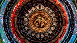 中国古代建筑的圆顶视频素材模板下载