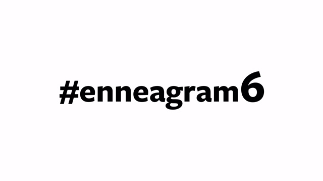 一个人在电脑屏幕上键入“#enneagram6”