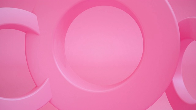 循环动画粉色几何形状背景，抽象3d渲染。运动设计，4k超高清