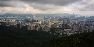 香港市容晨光，4k延时拍摄香港市容