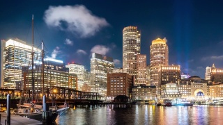 波士顿市中心/美国波士顿视频素材模板下载